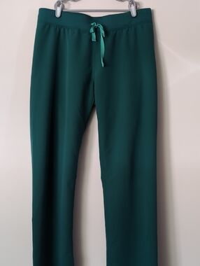 Figs Livingston Basic Scrub Pant Hunter Green Size Medium